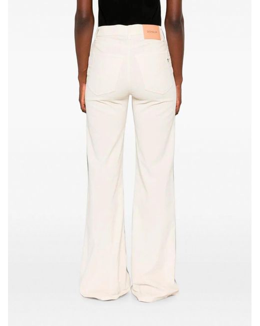 Dondup Natural Amber Flared-Leg Trousers