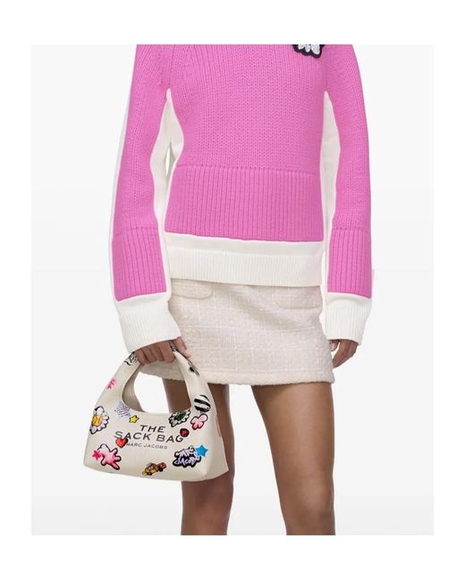Marc Jacobs White Patterned Tote Bag