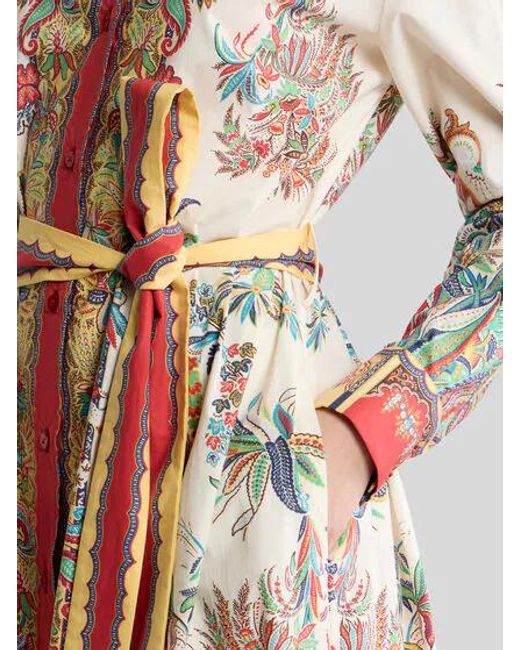 Etro White Long Shirt Dress