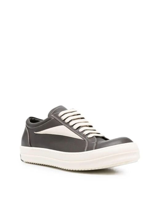 Rick Owens White Vintage Low-Top Sneakers for men