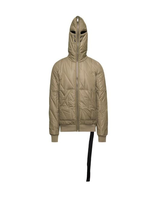 Rick Owens Natural Gimp Quilted Jacket for men