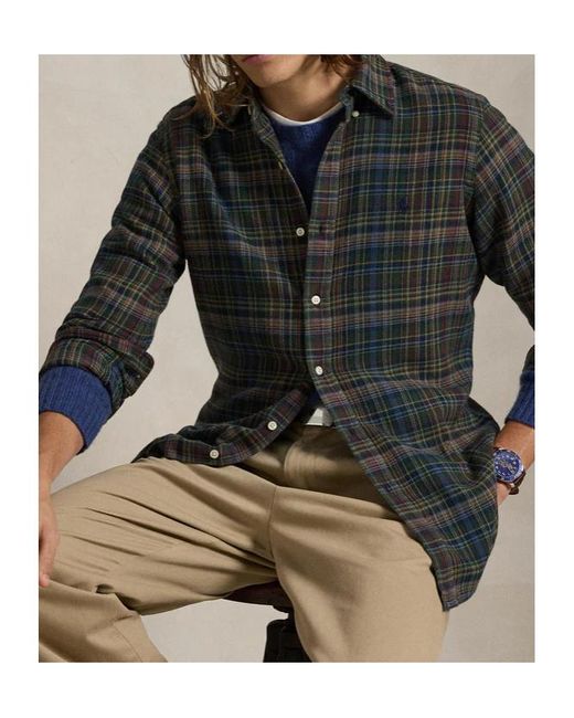 Polo Ralph Lauren Gray Long Sleeve Shirt for men
