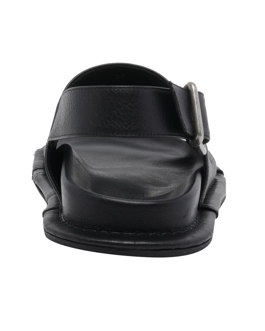 Vic Matié Black Travel Low Buckle-Fastening Sandals