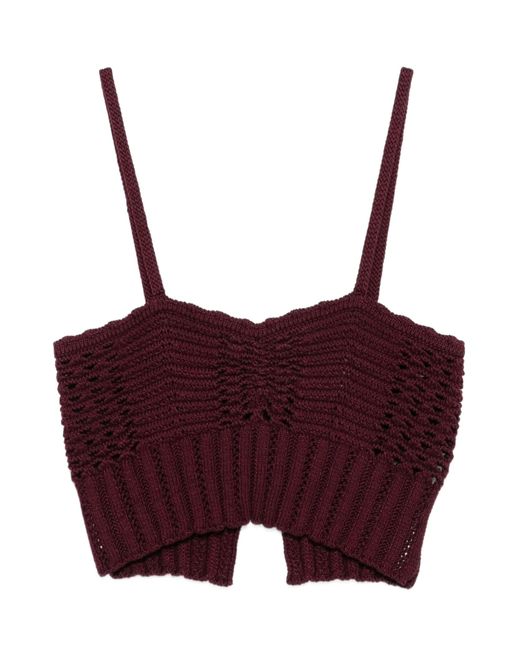 Forte_forte Purple Bralette Cable Cotone