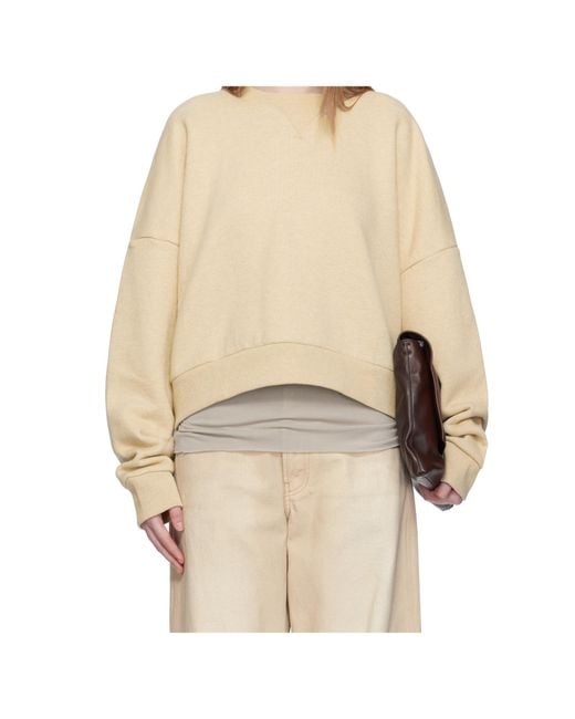 Entire studios Natural Box Crew Sweatshirt