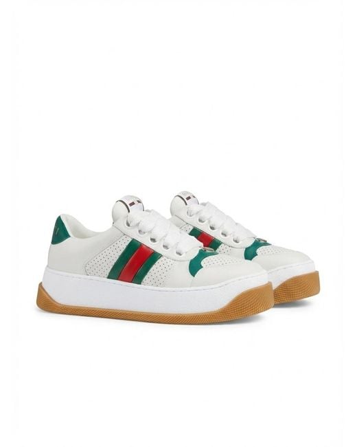 Gucci Blue Web Detailed Screener Sneakers