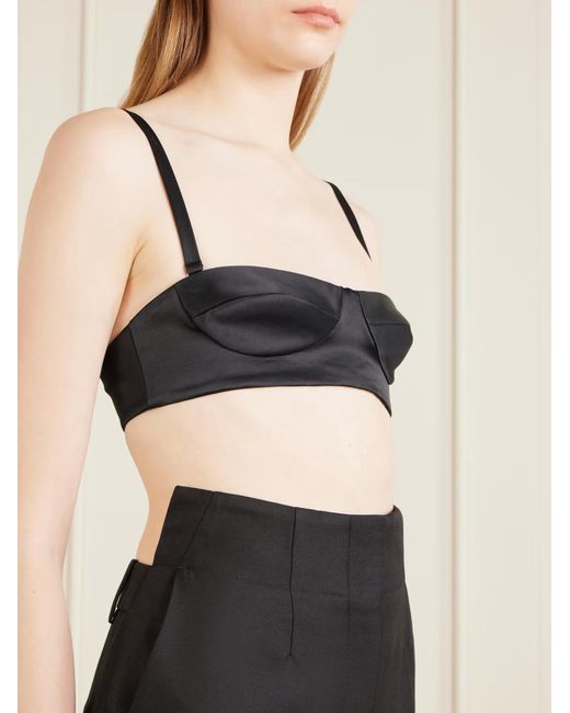 Khaite Black Selah Bralette