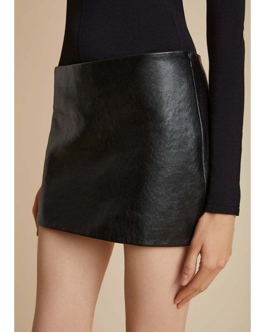 Khaite Black The Jett Zipped Mini Skirt