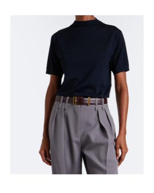 Jil Sander Blue Wool Sweater