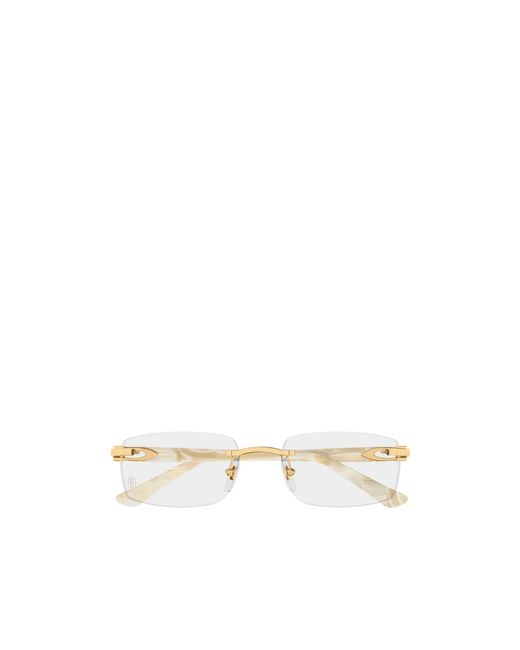 Cartier White Rimless Glasses for men