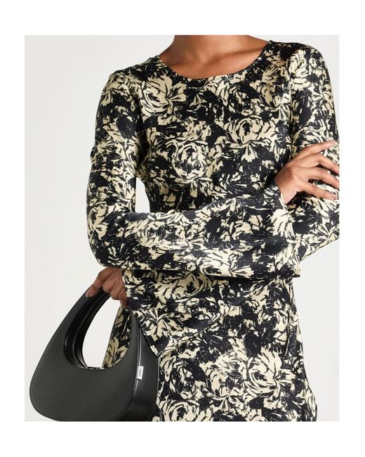 Ganni White Floral Pattern Dress