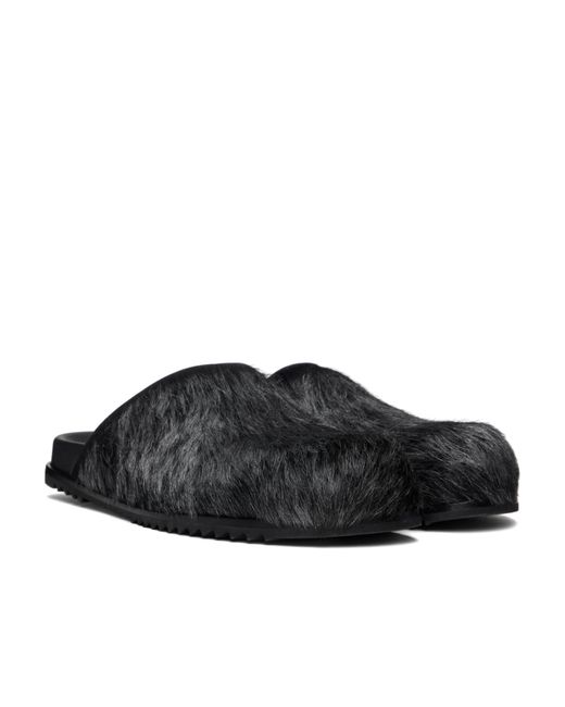 Rick Owens Black Open-Heel Muller Shoes for men