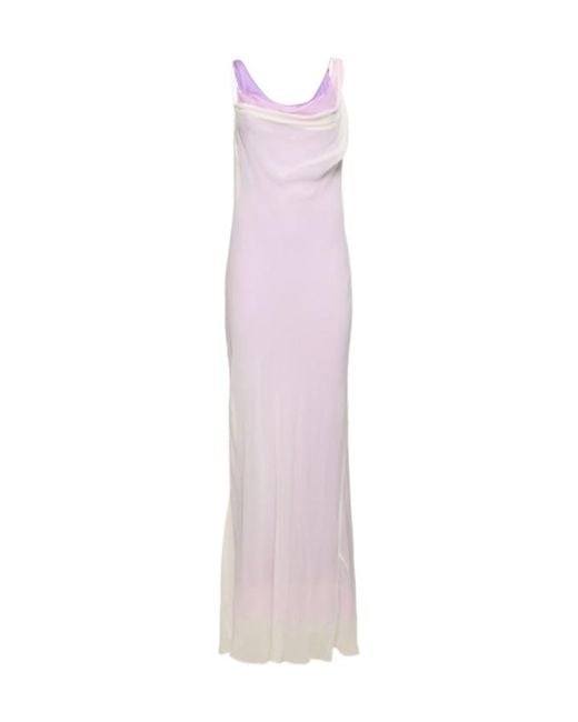 Christopher Esber Purple Sleeveless Graduated Dress