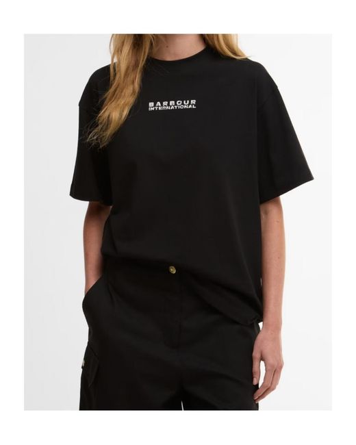 Barbour Black Logo Crew Neck T-Shirt