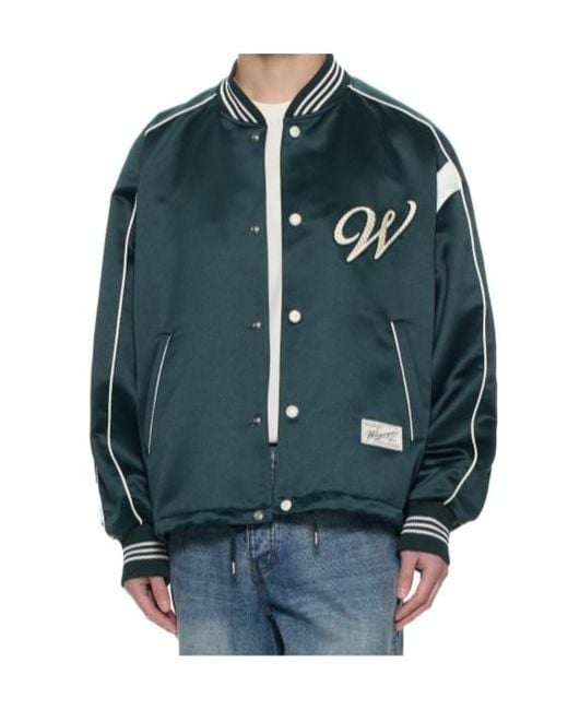 Wooyoungmi Black Contrast Trim Bomber Jacket for men