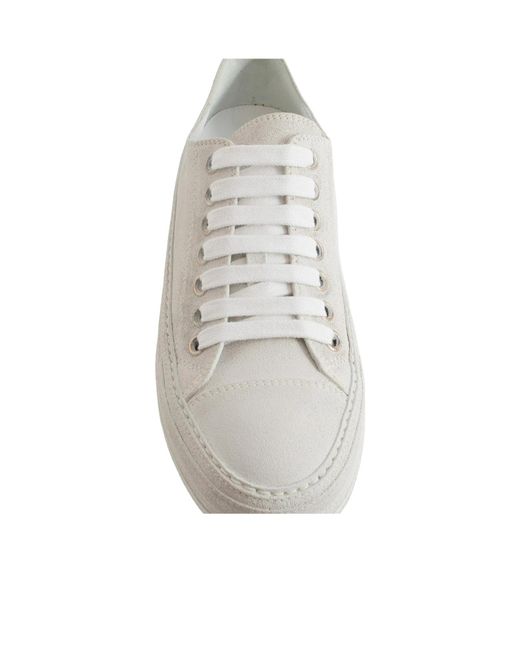 Ann Demeulemeester White Round-Toe Sneakers