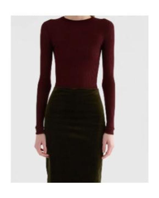 Jil Sander Purple Lightweight Wool Crew-Neck Sweater
