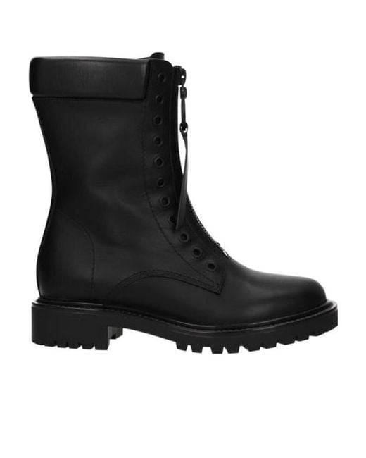 Dior Black Zip-Up Combat Boots