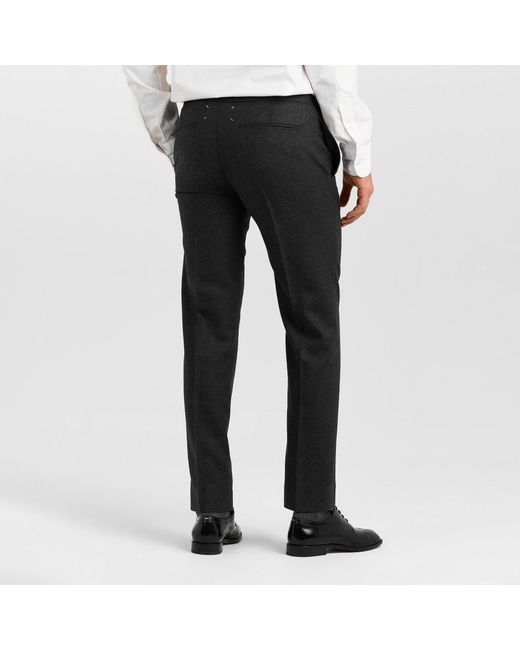Maison Margiela Black Straight-Leg Casual Trousers for men