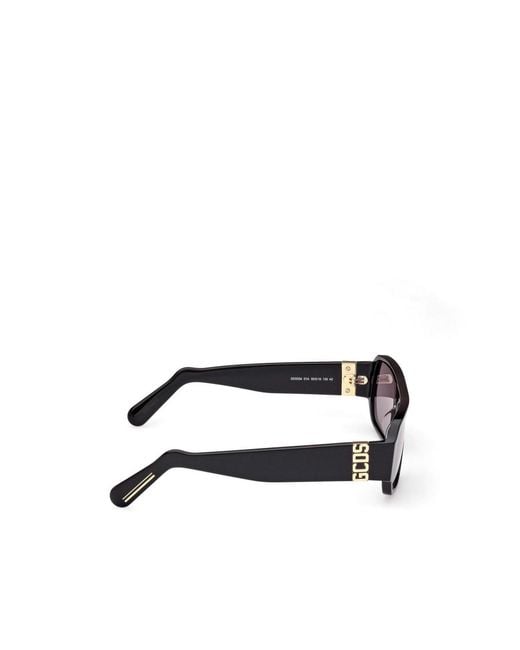 Gcds White Geometric Frame Sunglasses for men