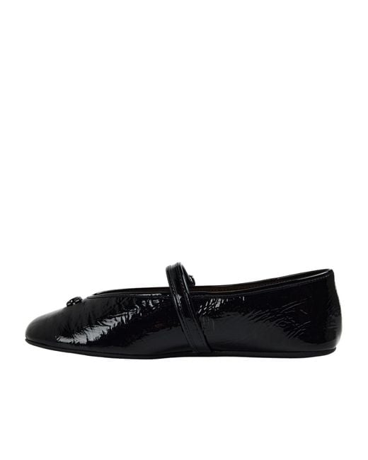 COACH Black Patent Leather Mary Jane Flats