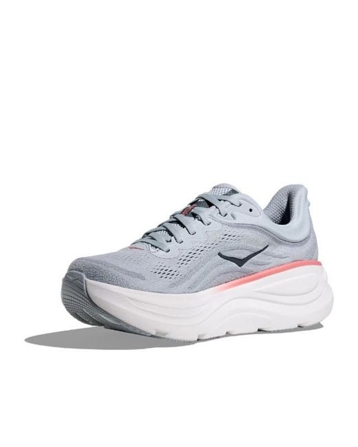 Hoka One One Gray Bondi 9 X Wide Low-Top Sneakers