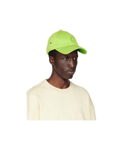 Wooyoungmi Green Logo Baseball Cap for men