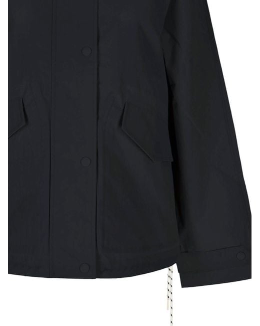 Ecoalf Black Raglan Sleeve Drawstring Jacket