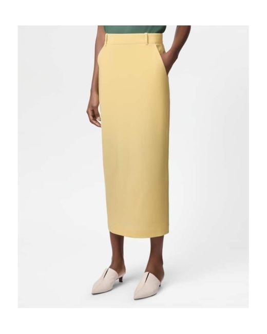 Tod's Yellow Midi Skirt