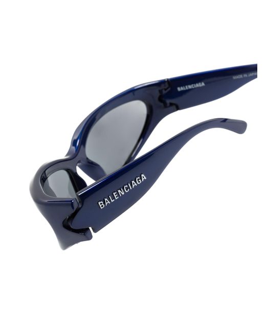 Balenciaga Blue Swift Oval-Frame Sunglasses for men