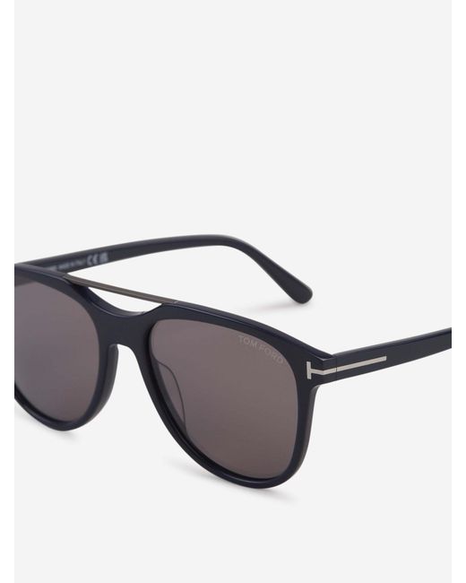 Tom Ford Multicolor Eyewear Damian Pilot Frame Double Bridge Sunglasses for men