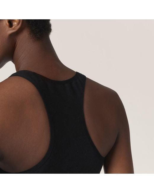 Miu Miu Black Seamless Racerback Top