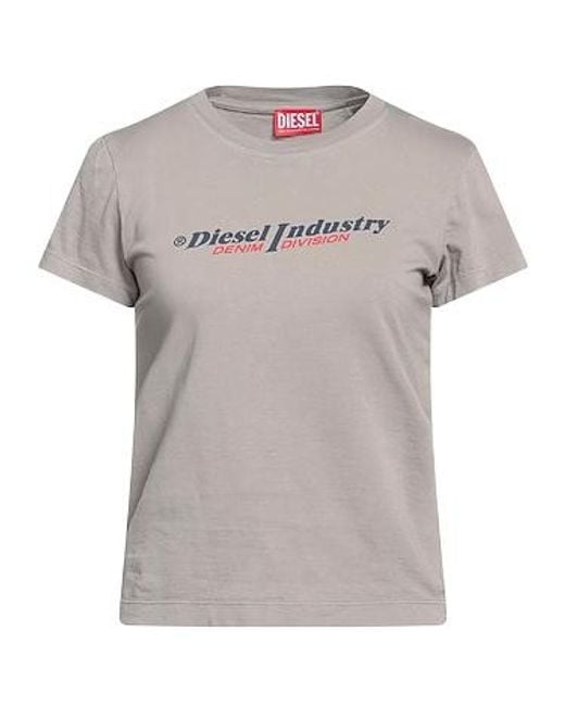 DIESEL Gray Printed Short Sleeve T-Shirt