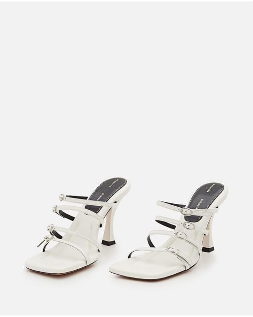 Proenza Schouler White Square Strappy Buckled Sandals