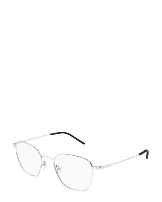 Saint Laurent White Eyewear Square Frame Glasses for men