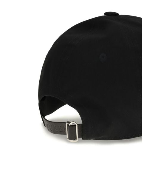 McQueen Black Logo Embroidered Two-Toned Baseball Cap for men