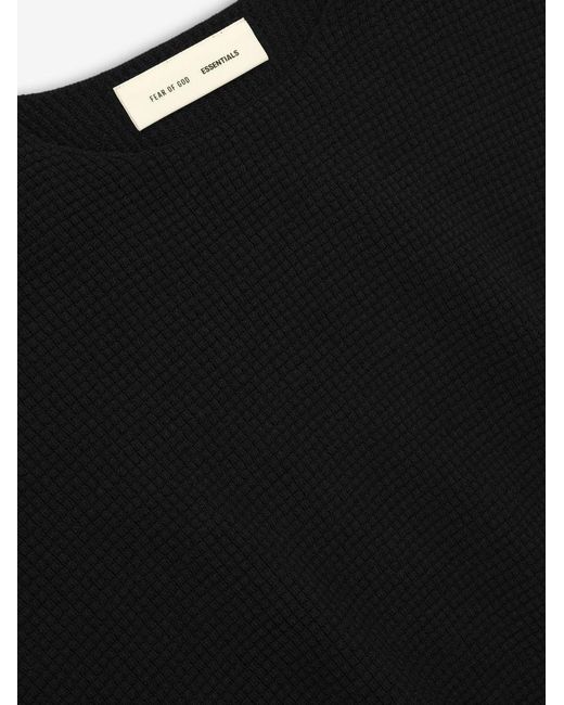 Fear Of God Black Waffle Crewneck Sweater for men