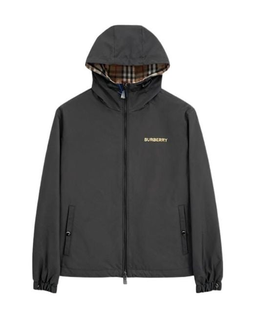 Burberry Black Hooded Jacket for men