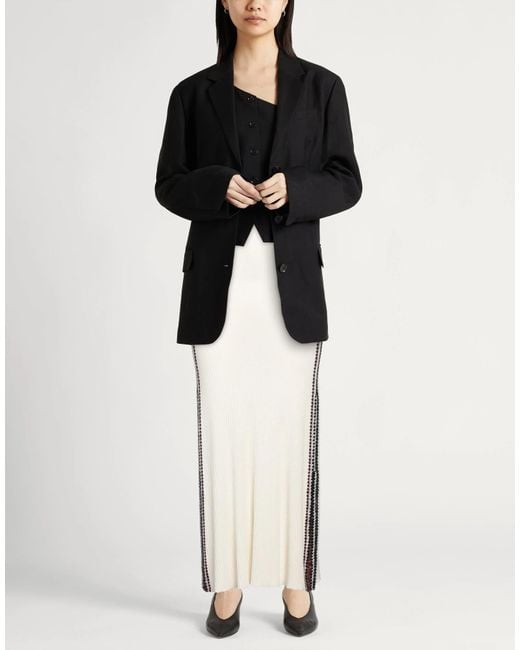 Chloé White Wool Knit A-Line Skirt