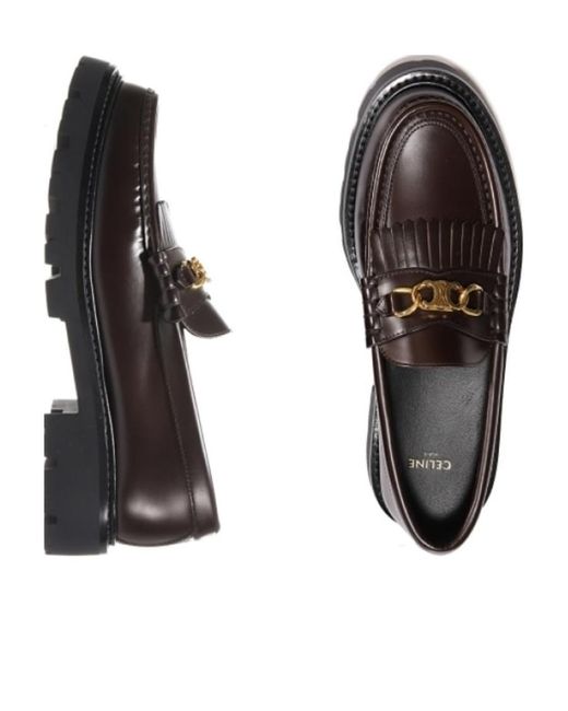Céline Black Chunky Leather Loafer