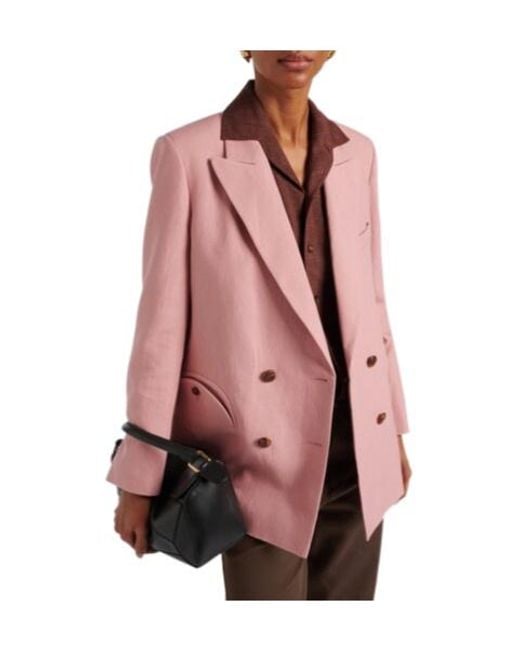 Blazé Milano Pink Classic Loose-Fit Blazer