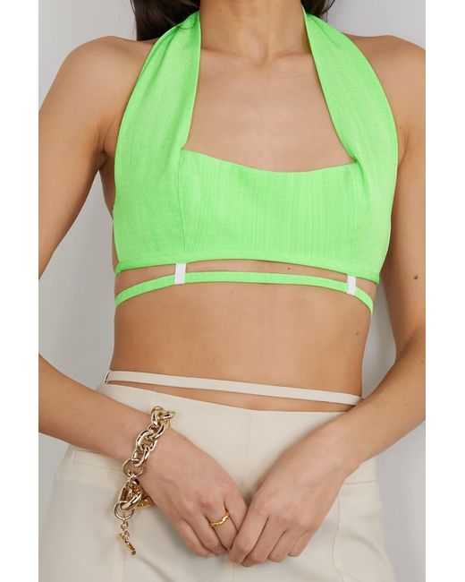 Jacquemus Green Limao Neck Short Sling