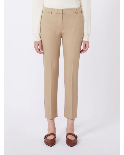 Weekend by Maxmara Natural Wkdvite Cropped Cigarette Trousers