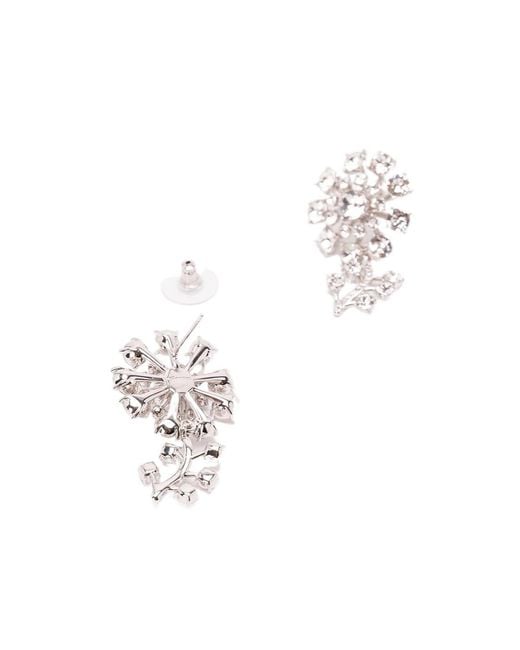 Self-Portrait White Flower Earrings