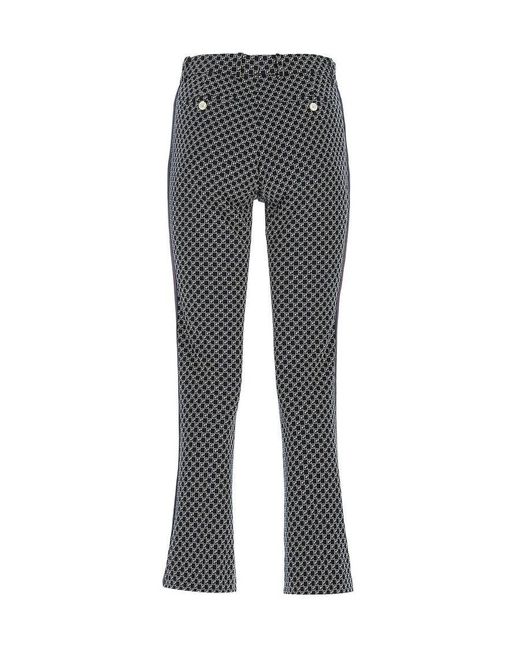 Gucci Gray Gg-Print Cropped Flared Trousers
