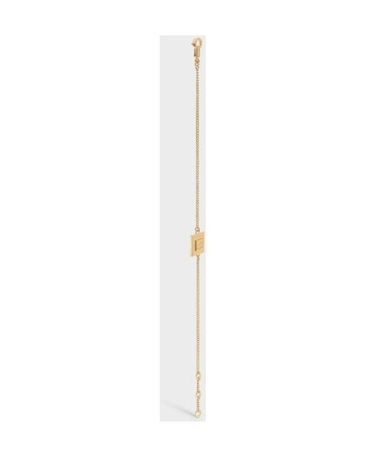 Céline White Alphabet E Bracelet