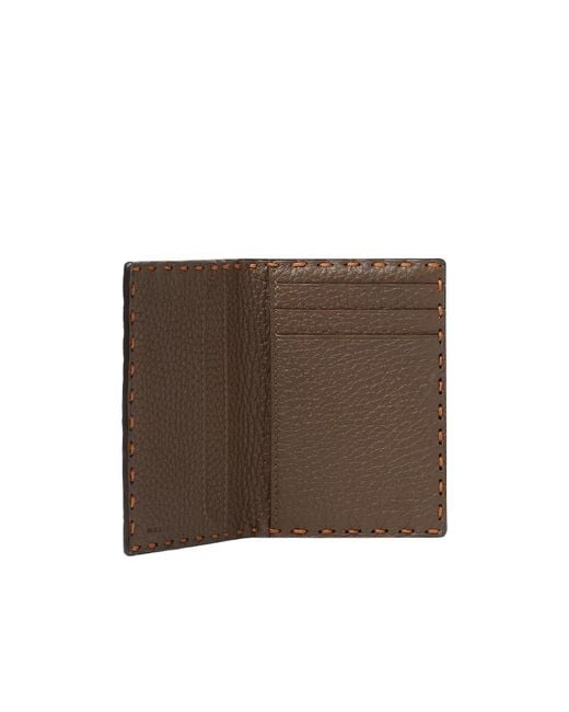 Fendi Orange Selleria Card Holder for men