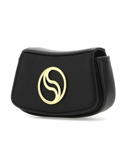 Stella McCartney Black Logo Plaque Belt Bag