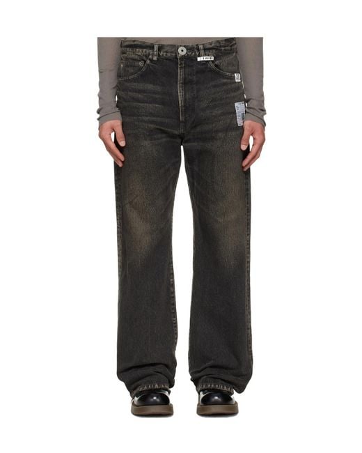 Maison Mihara Yasuhiro Black Flared Denim Pants for men