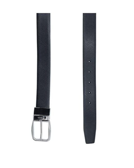 Zegna White Logo Engraved Reversible Belt for men
